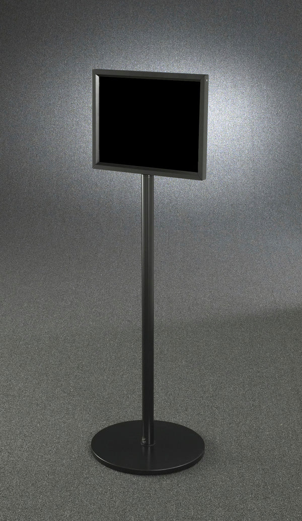 Glaro Single Sided Floor Standing Sign Frame - Satin Black