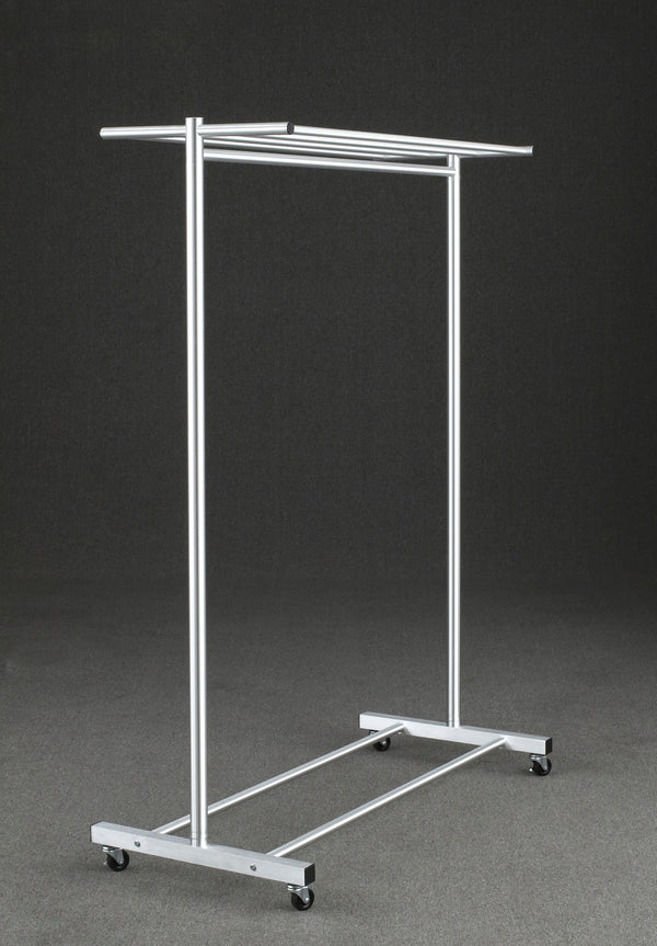 Glaro Single Sided Wardrobe Rack - Satin Aluminium