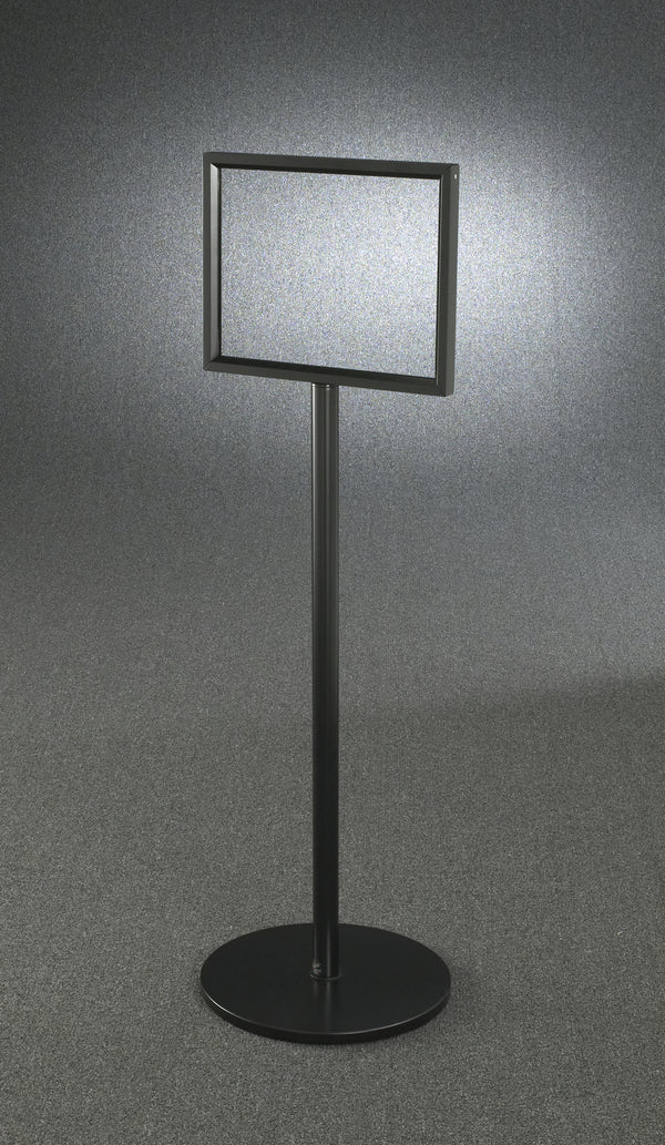 Glaro Double Sided Floor Standing Sign Frame - Satin Black