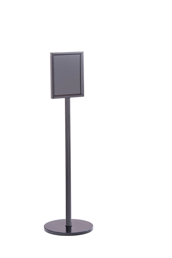 Glaro Single Sided Floor Standing Sign Frame - Satin Black