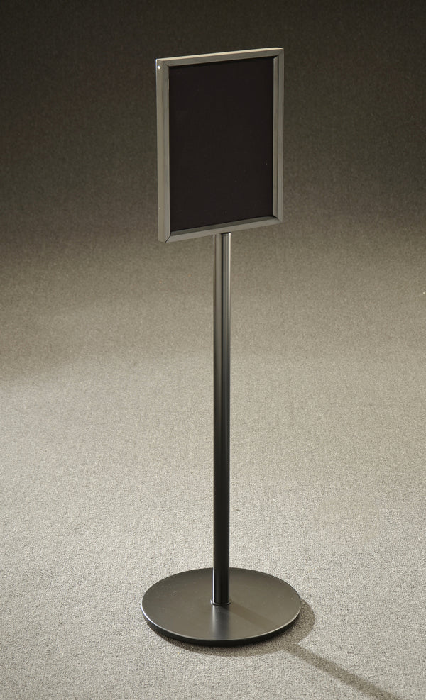 Glaro Single Sided Floor Standing Sign Frame - Satin Black