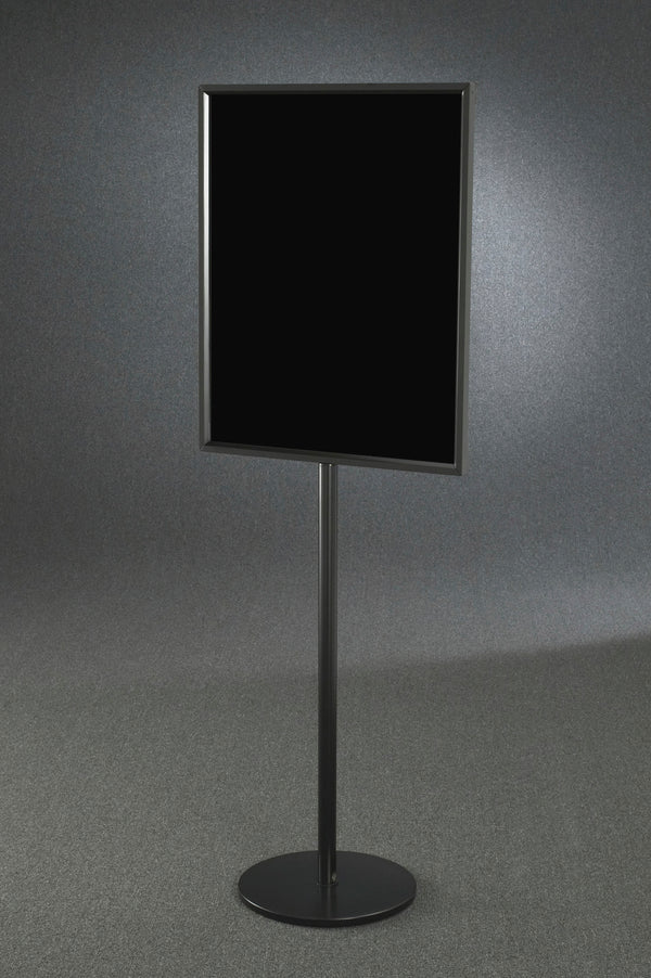 Glaro Single Sided Floor Standing Sign Frame - Satin Black