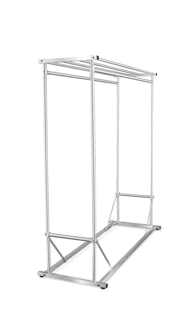 Glaro Double Sided Wardrobe Rack - Satin Aluminium