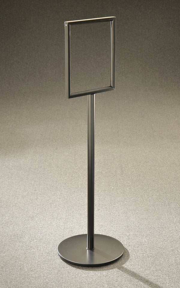 Glaro Double Sided Floor Standing Sign Frame - Satin Black