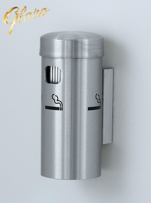 Glaro Deluxe Wall Mounted Cigarette Disposal Unit - Satin Aluminum