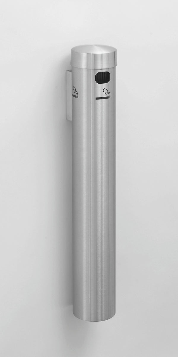 Glaro Deluxe Wall Mounted Cigarette Disposal Unit - Satin Aluminum